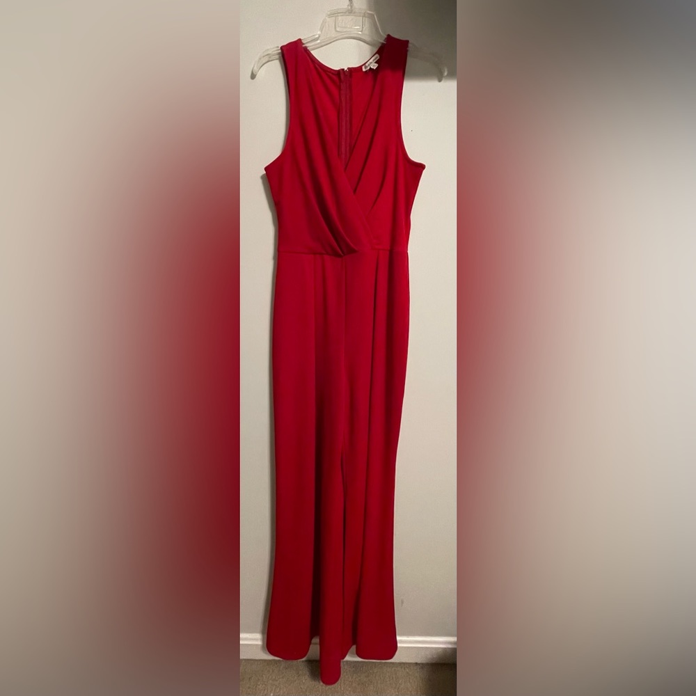 Charolette Russe Red Jumpsuit Size Medium